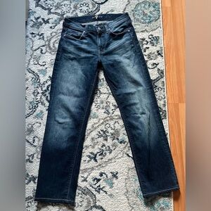7 For All Mankind Womens Size 30 Jeans Blue Dark Denim Slimmy Actual Size 30x28